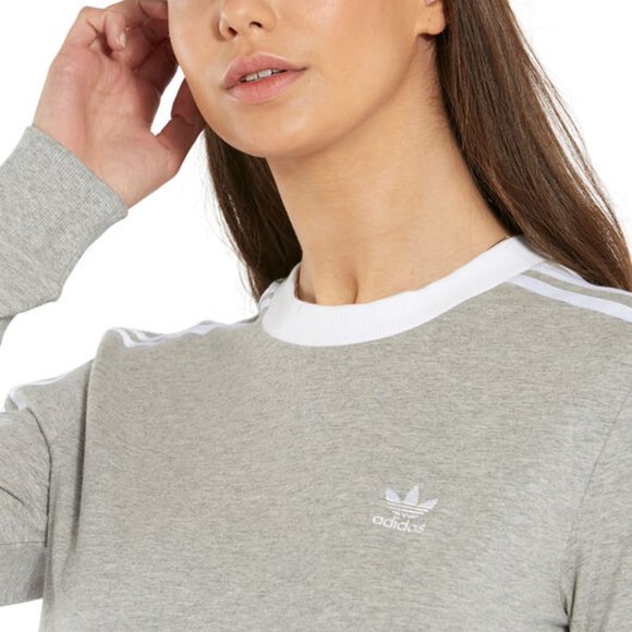 NWT ADIDAS ORIGINALS WOMENS 3-STRIPES LONG SLEEVE T-SHIRT - Picture 2 of 12